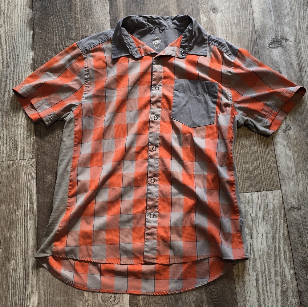 Club Ride Quest Shirt Short Sleeve Snap Medium Plaid